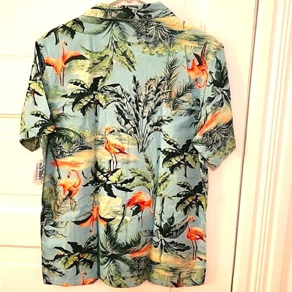 Old Navy tropical print short sleeve shirt size men's small/women's medium - Picture 2 of 5